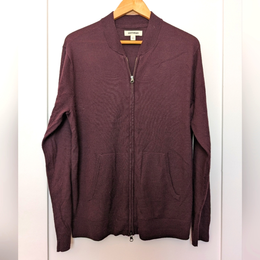 Goodthreads Cardigan Sweater, Maroon